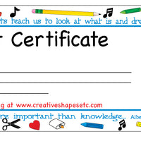 Gift Certificate - $25.00 - Creative Shapes Etc.