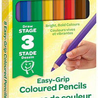 Crayola My First Easy-Grip Coloured Pencils, 8 Count - Creative Shapes Etc.