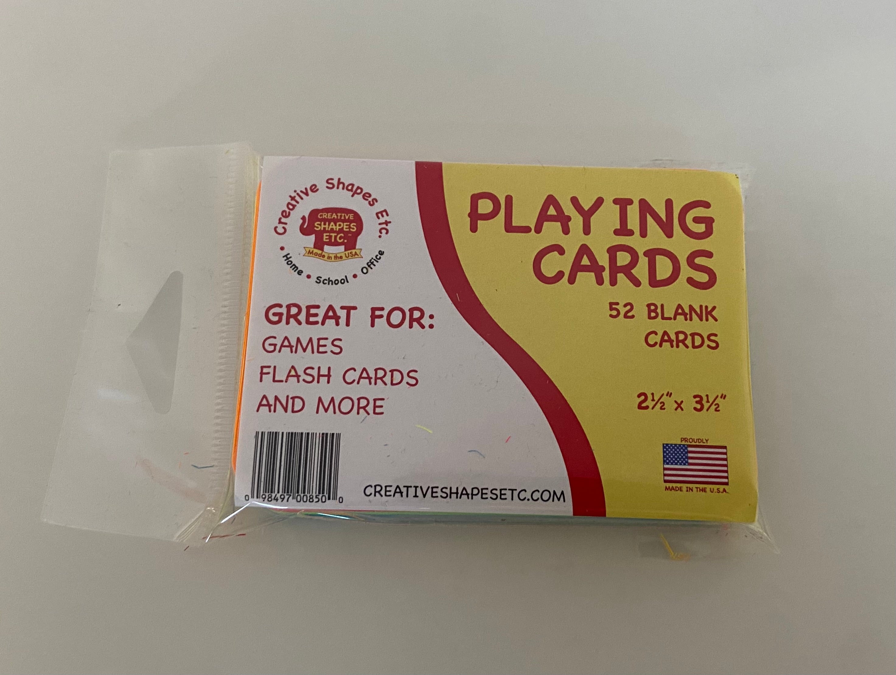 Blank Playing Cards 50ct - The School Box Inc