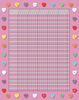 Vertical Incentive Chart - Pink Heart - Creative Shapes Etc.