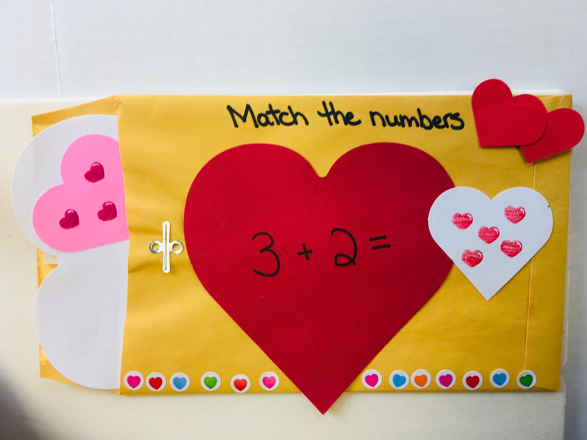 Tricolor Heart Cutouts 5.5 Inch for Classroom Crafts Fun