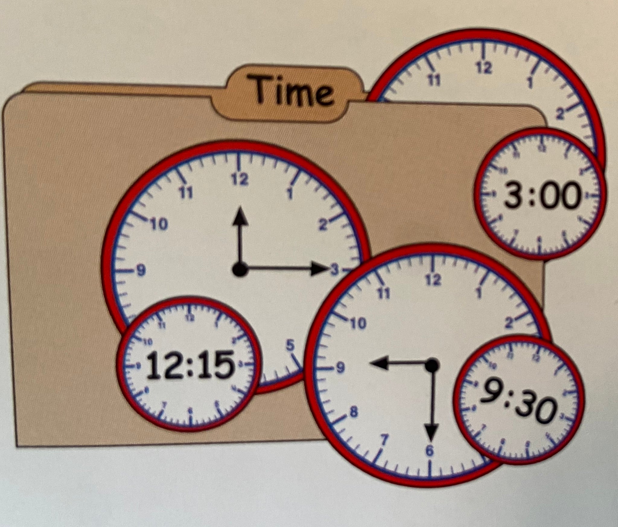 SHAPES ETC. Mini Notepad - Clock
