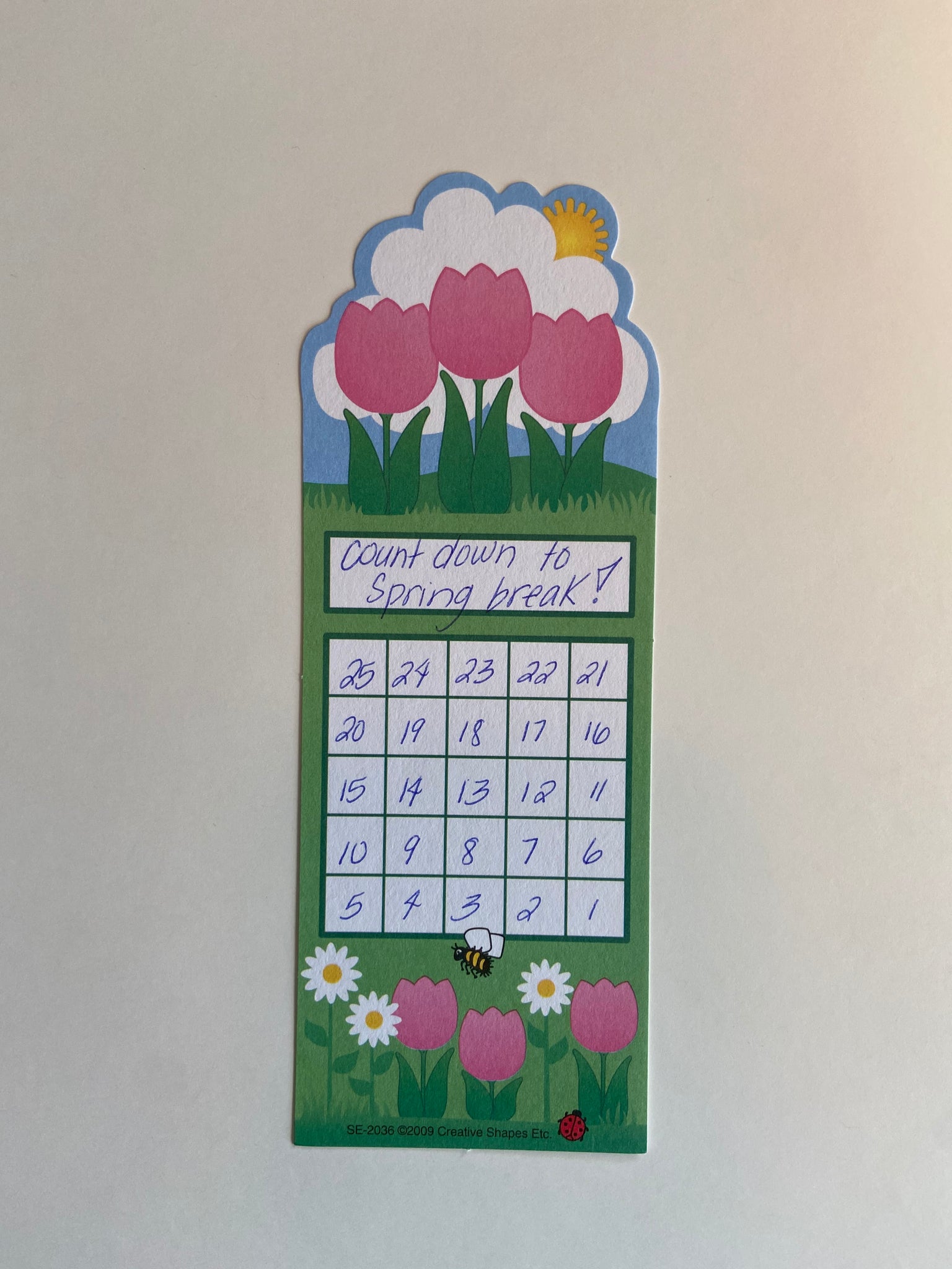 Spring Incentiuve Chart SHAPES ETC. Personal Incentive Chart - Spring Flower