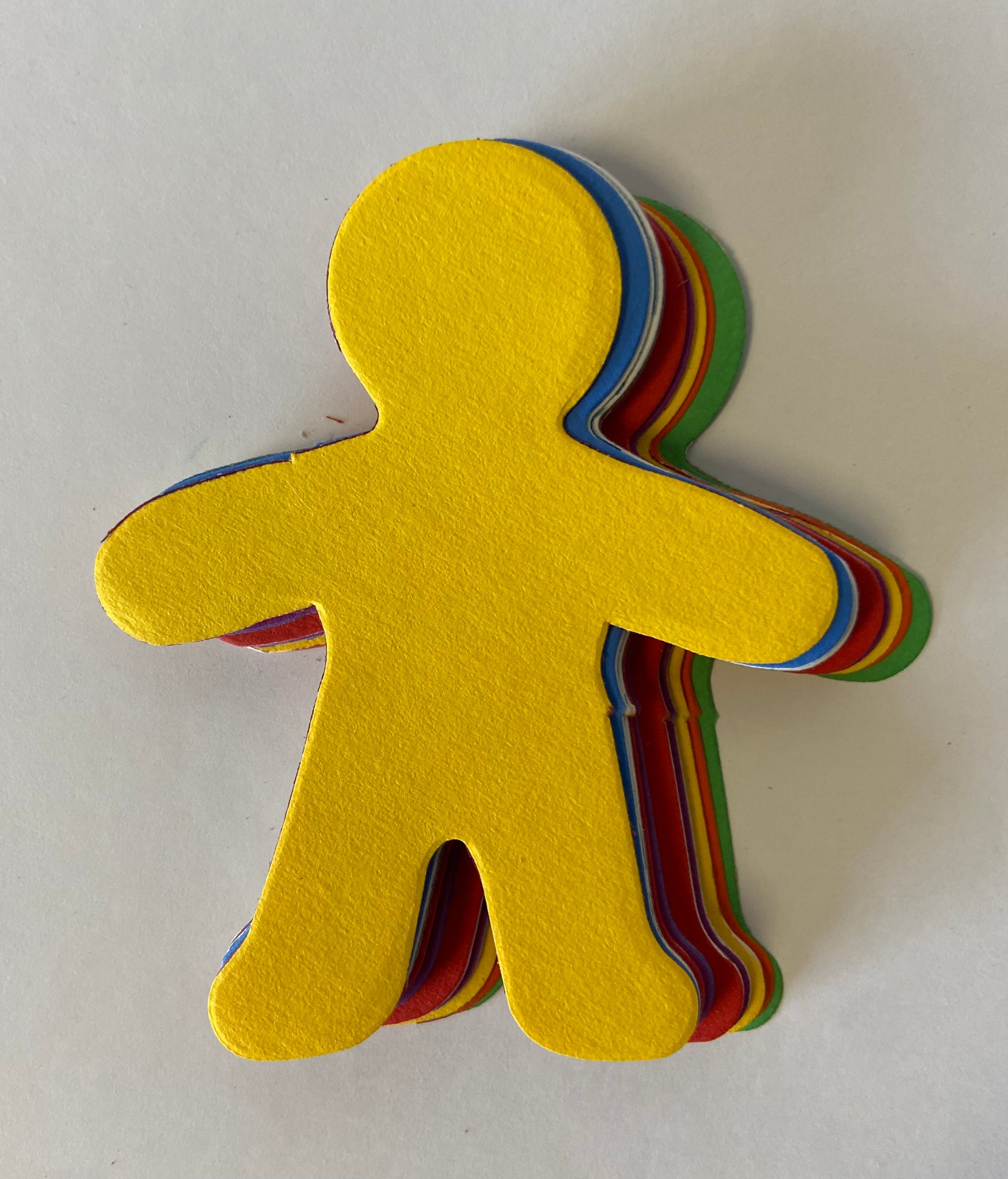 SHAPES ETC. Person Small Assorted Color Cut-Outs - 3”