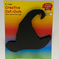 Large Single Color Cut-Out - Witch Hat - Creative Shapes Etc.