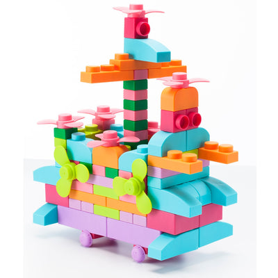 UNiPLAY Soft Building Blocks Plus Series 80pcs Pastel Color (#UN40802) - Creative Shapes Etc.
