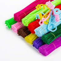 Plush Stick / Pompoms Rainbow Colors Shilly Stick Educational DIY Toys