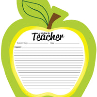 Golden Apple Blank Pad - Notes to Parents - Creative Shapes Etc.