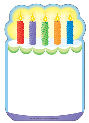 Large Notepad - Birthday Cake - Creative Shapes Etc.