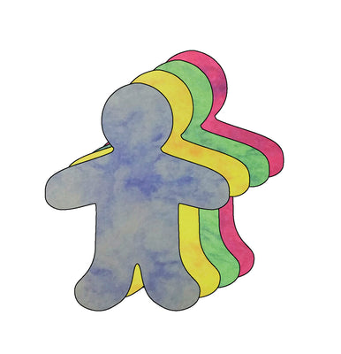 Person Small Marble Assorted Color Cut-Outs- 3