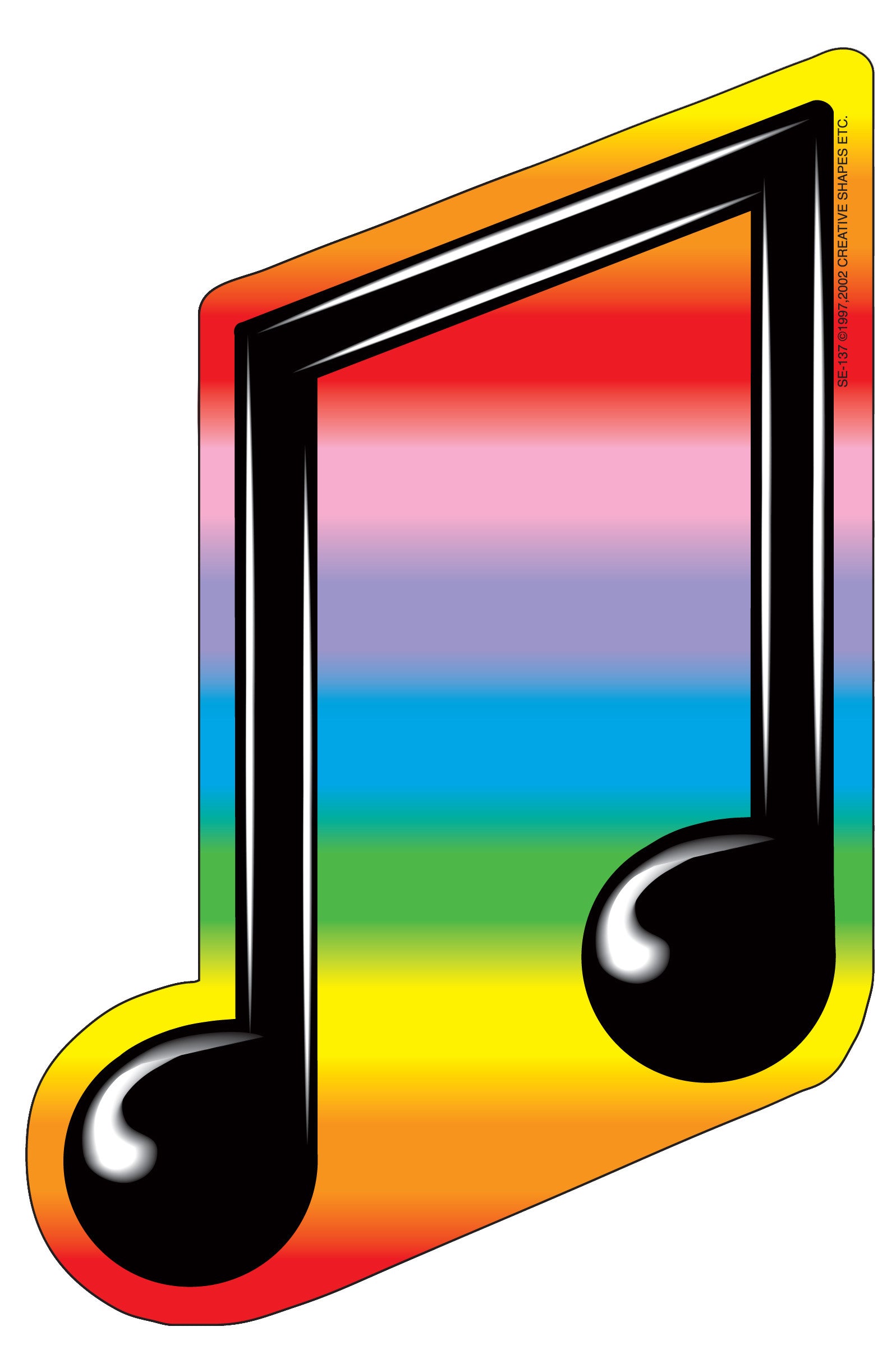 rainbow music notes symbols