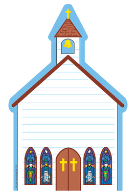 Large Notepad - Church - Creative Shapes Etc.
