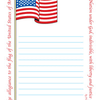 Large Notepad - Pledge/Flag - Creative Shapes Etc.