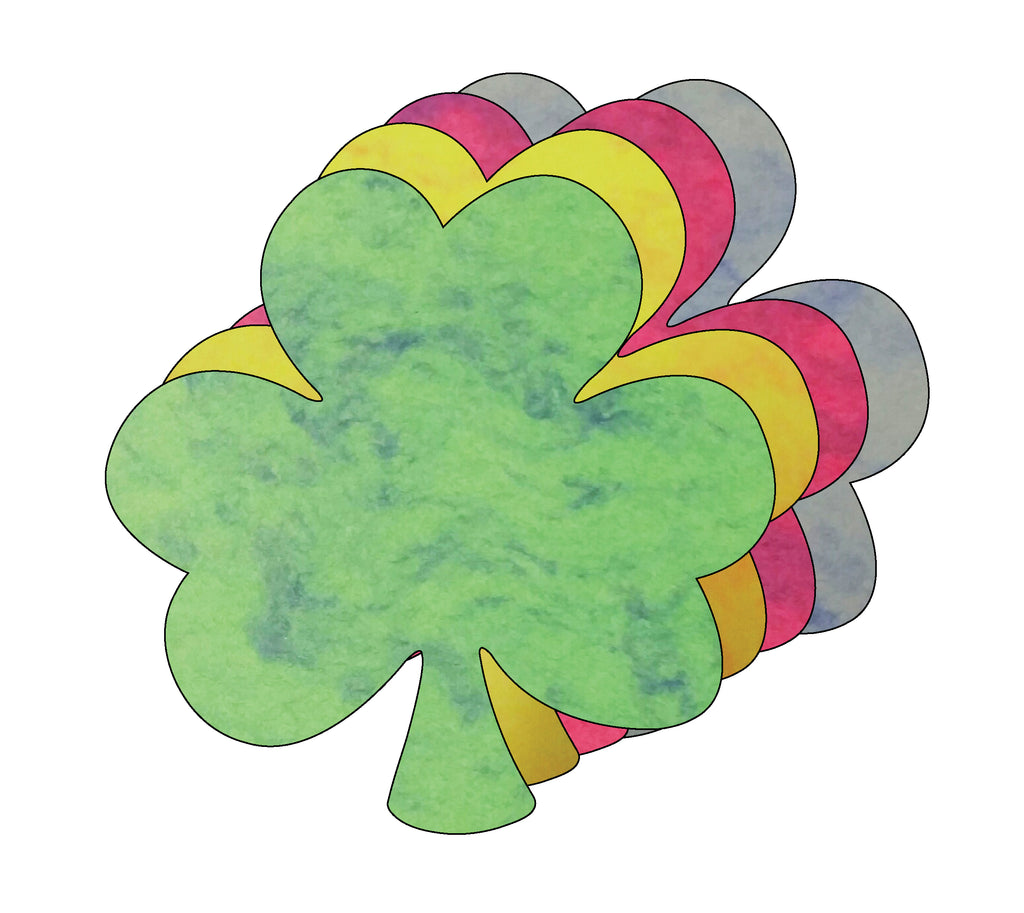 Shamrock Marble Assorted Color Creative Cut-Outs- 5.5" - Creative Shapes Etc.