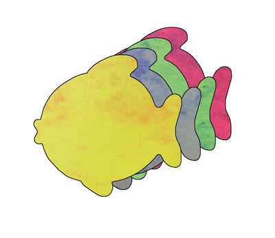 Fish Marble Assorted Color Creative Cut-Outs- 5.5