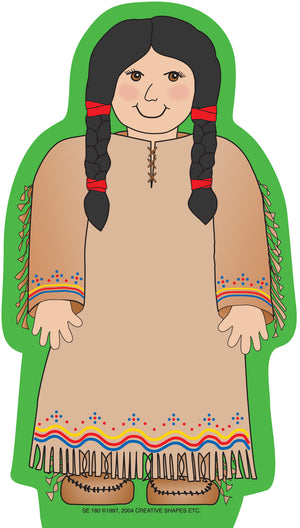 Large Notepad - Native American Girl - Creative Shapes Etc.