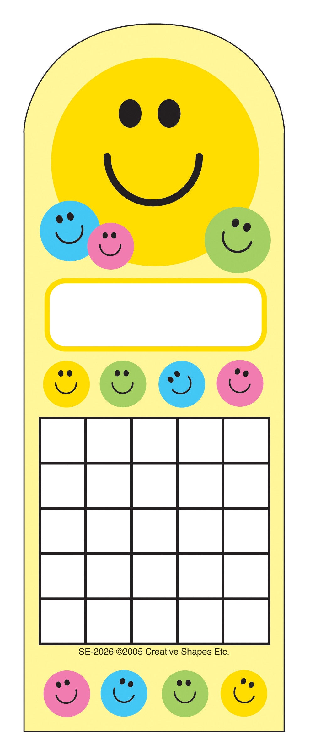 Personal Incentive Chart - Smile - Creative Shapes Etc.