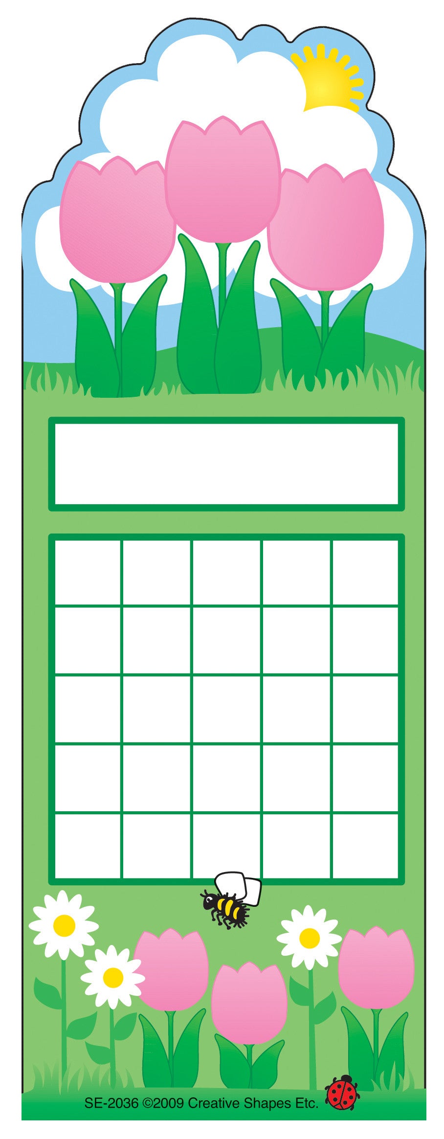Spring Incentiuve Chart SHAPES ETC. Personal Incentive Chart - Spring Flower