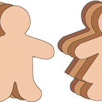 Kid Shape Set Multicultural Small Cut-Outs- 3” - Creative Shapes Etc.