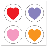 Incentive Stickers - Heart (Pack of 1728) - Creative Shapes Etc.