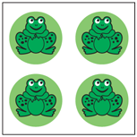 Incentive Stickers - Frogs (Pack of 1728) - Creative Shapes Etc.