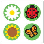 Incentive Stickers - Daisy/Bug (Pack of 1728) - Creative Shapes Etc.