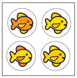 Incentive Stickers - Fish (Pack of 1728) - Creative Shapes Etc.