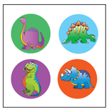 Incentive Stickers - Dinosaurs (Pack of 1728) - Creative Shapes Etc.