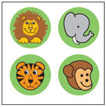 Incentive Stickers - Zoo (Pack of 1728) - Creative Shapes Etc.