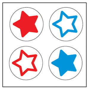 Incentive Stickers - Tri-Color Stars - Creative Shapes Etc.