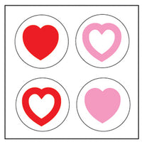 Incentive Stickers - Tri-Color Hearts - Creative Shapes Etc.