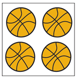 Incentive Stickers - Basketball (Pack of 1728) - Creative Shapes Etc.