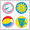 Incentive Stickers - Beach (Pack of 1728) - Creative Shapes Etc.