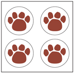 Incentive Stickers - Paw Print (Pack of 1728) - Creative Shapes Etc.