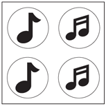 Incentive Stickers - Music Note (Pack of 1728) - Creative Shapes Etc.