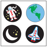 Incentive Stickers - Space (Pack of 1728) - Creative Shapes Etc.