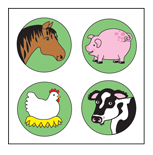 Incentive Stickers - Farm (Pack of 1728) - Creative Shapes Etc.