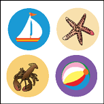Incentive Stickers - Surf's Up (Pack of 1728) - Creative Shapes Etc.