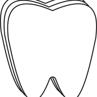 Small Single Color Creative Cut-Out - Tooth - Creative Shapes Etc.