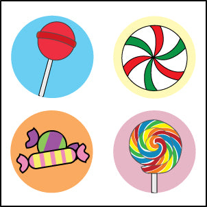 Incentive Stickers - Candy - Creative Shapes Etc.