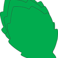 Small Single Color Creative Foam Cut-Outs - Green Leaf - Creative Shapes Etc.