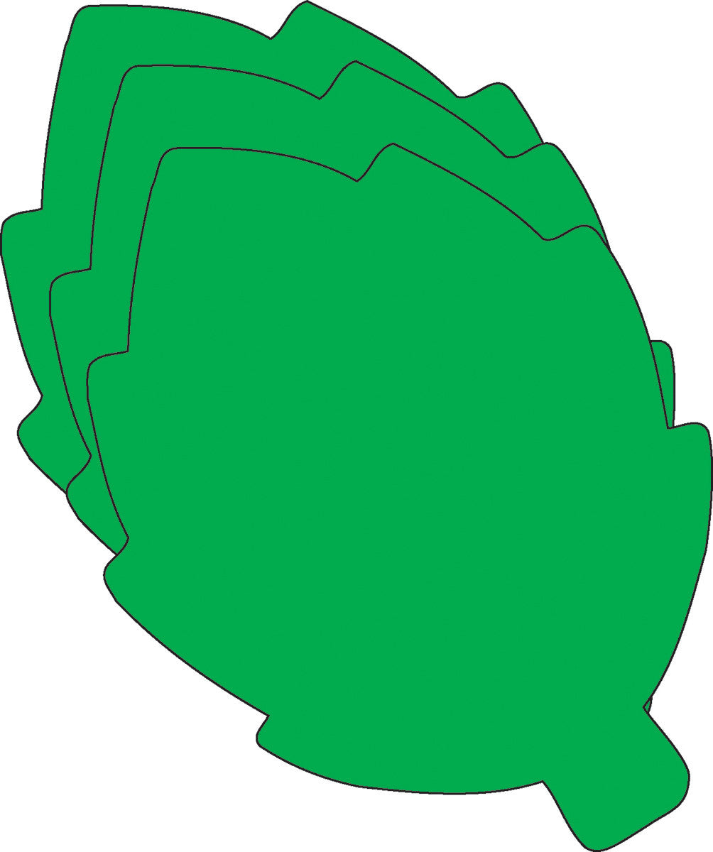 Small Single Color Creative Foam Cut-Outs - Green Leaf - Creative Shapes Etc.