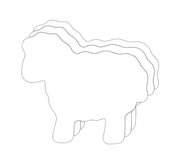 Sheep Single Color Creative Cut-Outs- 3” - Creative Shapes Etc.