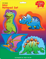 Mini Notepad Set -  Dinosaur - Creative Shapes Etc.