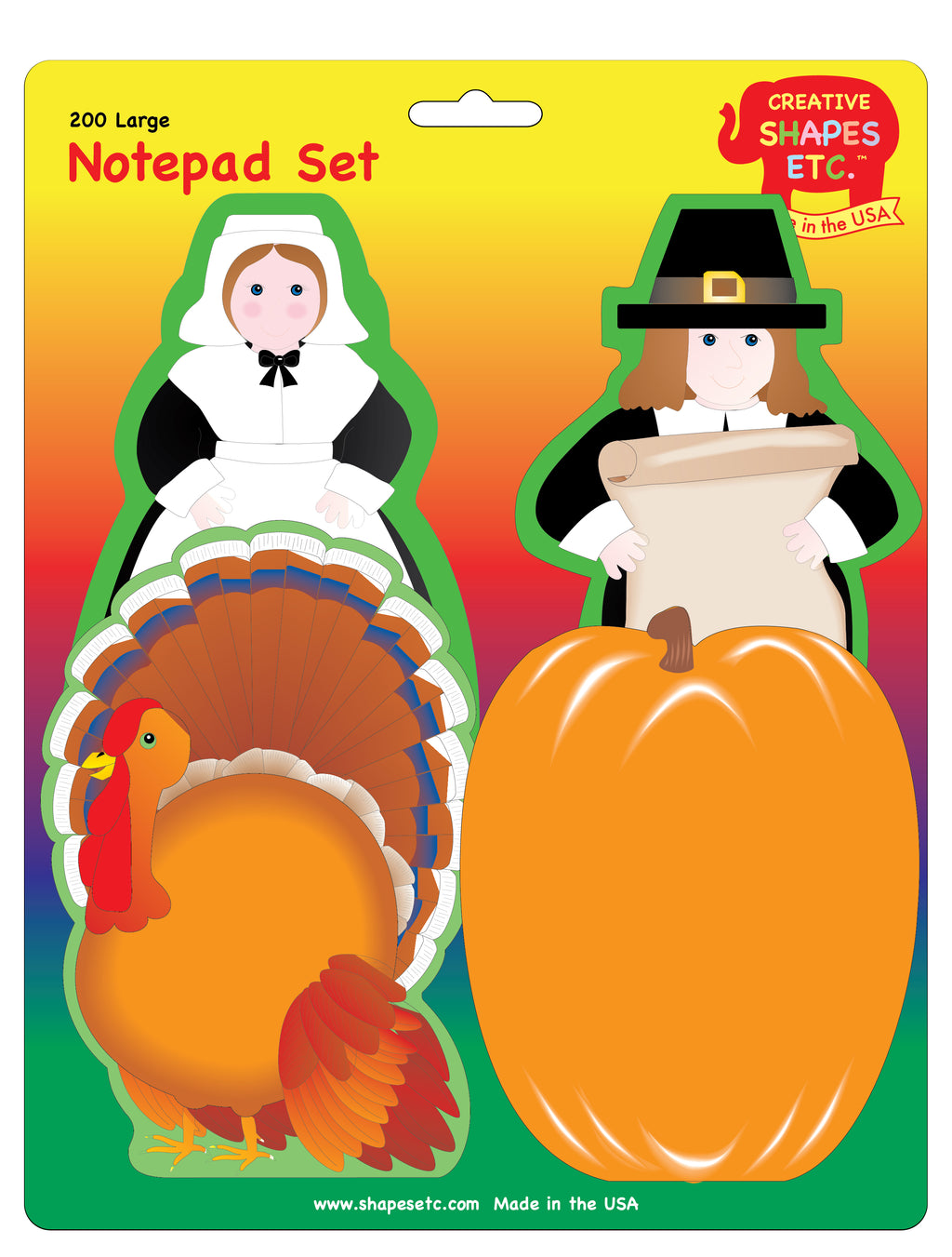 Large Notepad Set - Thanksgiving - Creative Shapes Etc.