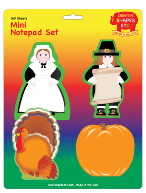 Mini Notepad Set - Thanksgiving - Creative Shapes Etc.