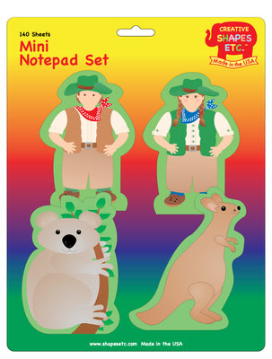 Mini Notepad Set - Australian Outback - Creative Shapes Etc.