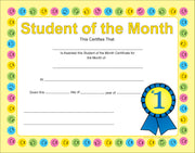 Recognition Certificate - Student of the Month - Creative Shapes Etc.
