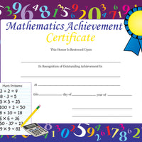 Recognition Certificates - Mathematics Achievement - Creative Shapes Etc.
