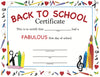 Recognition Certificate - Welcome Back to School - Creative Shapes Etc.